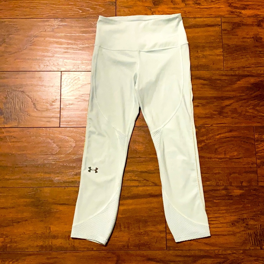 Under Armour Blue & Gold Crop Leggings XS